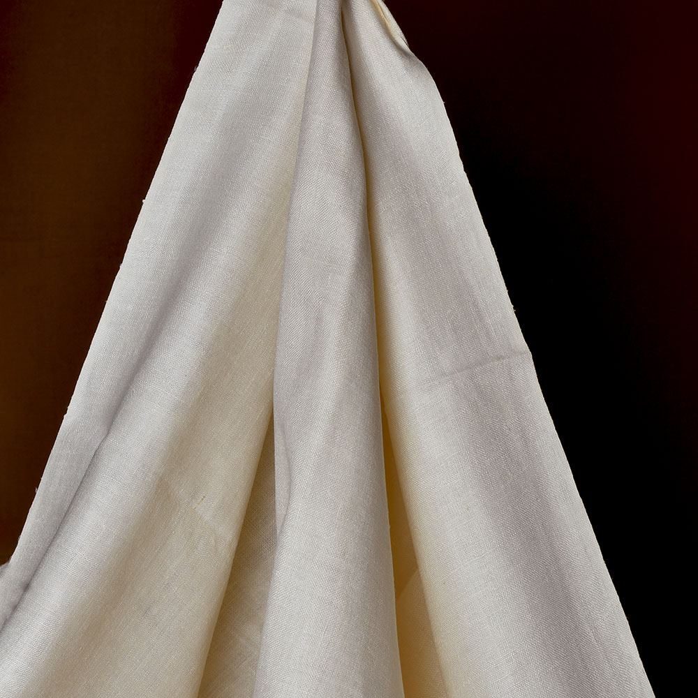 Plain Natural Pure Matka Silk 145 GSM Handwoven Fabric