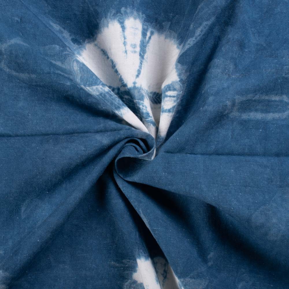 Plain Natural Indigo Tie Dye Khadi Cotton 120 GSM Handwoven Fabric 32
