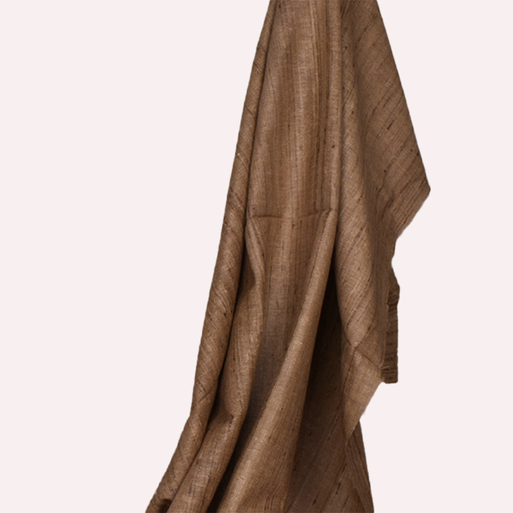 Plain Natural Pure Ketya Silk 120 GSM Handwoven Fabric