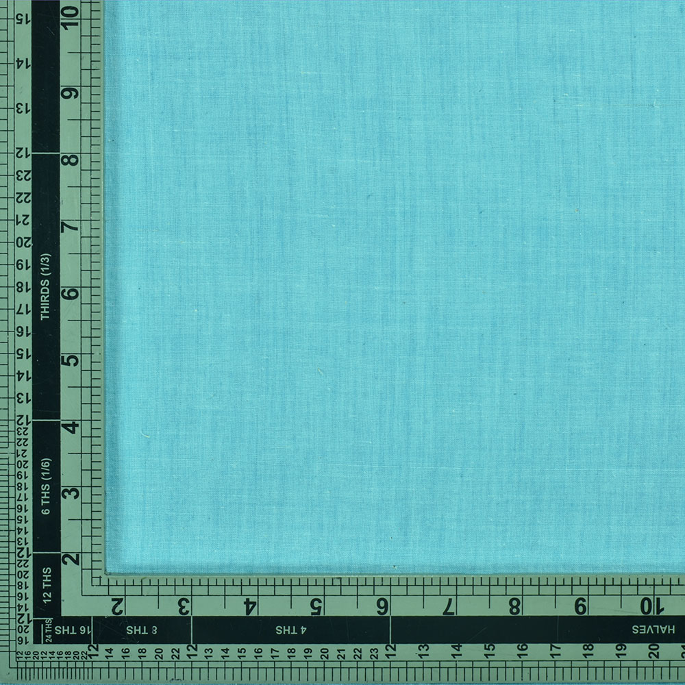 CHAMBRAY BLUE KHADI COTTON 92 GSM HANDWOVEN FABRIC AS9