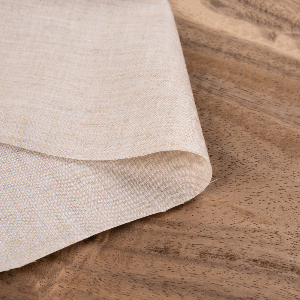 PLAIN NATURAL TUSSAR SILK COTTON BLEND 97 GSM HANDWOVEN FABRIC