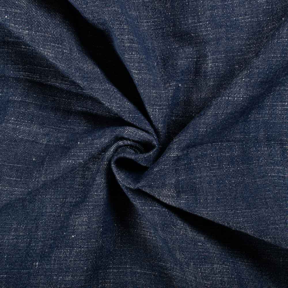 Denim Blue Khadi Slub Cotton 200 GSM Handwoven Fabric