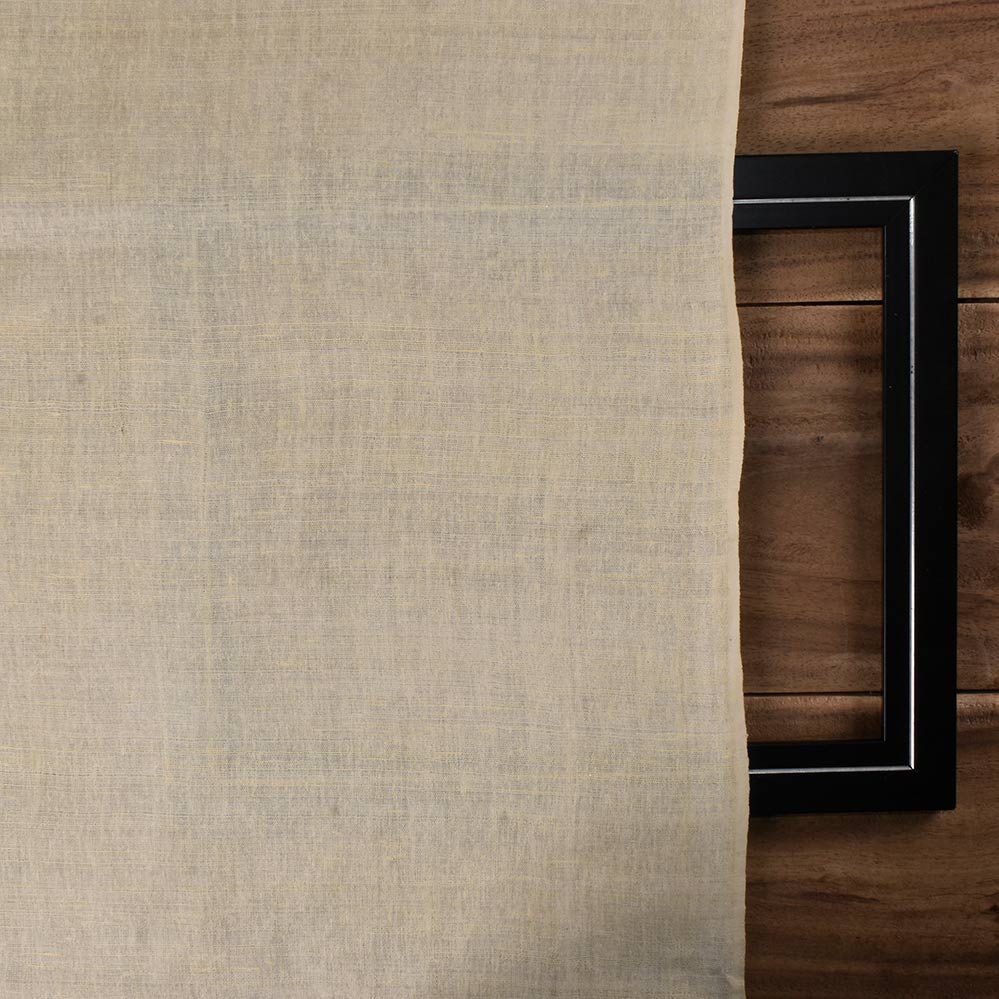 PLAIN NATURAL MATKA & KETYA SILK BLEND 97 GSM HANDWOVEN FABRIC