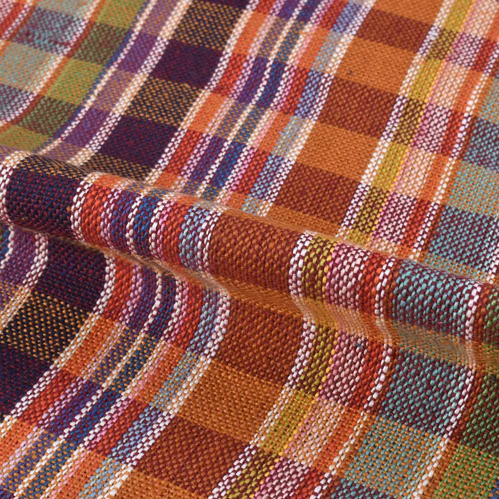 CHECK MULTICOLOR PURE KHADI 260 GSM HANDWOVEN FABRIC 422