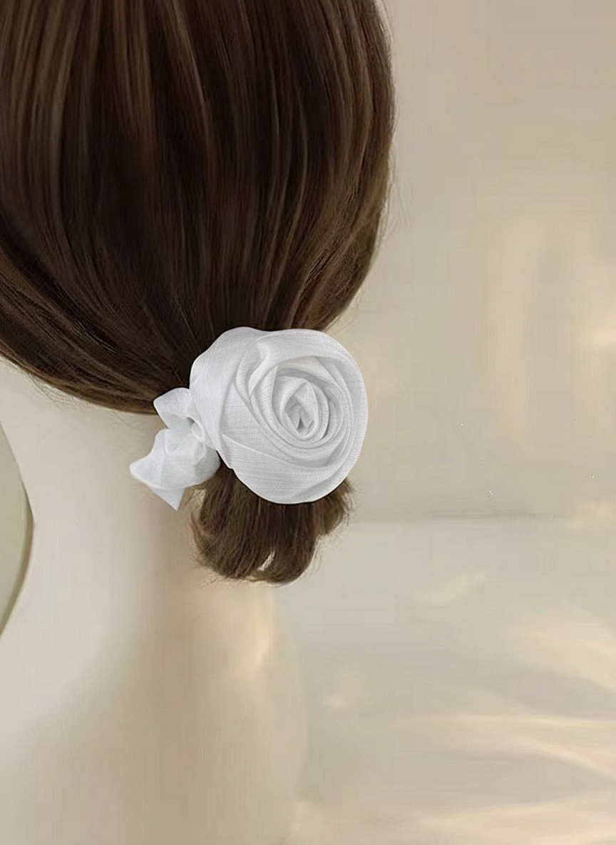Rose Charm Scrunchy
