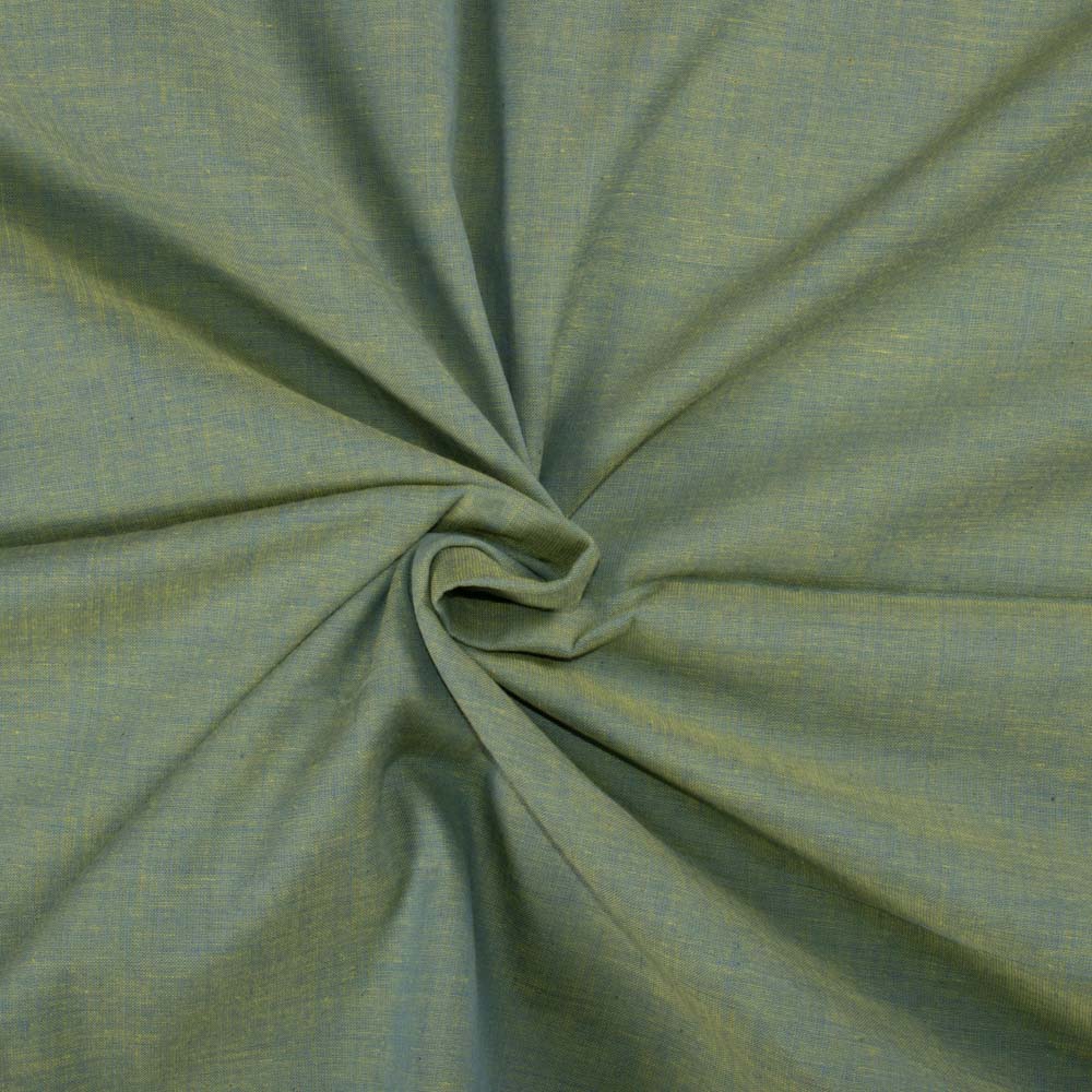 Blue Yellow Cross Color Cotton 75 GSM Handwoven Fabric