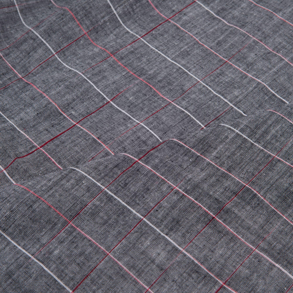 Pure cotton fabric featuring tie-dye in a check pattern