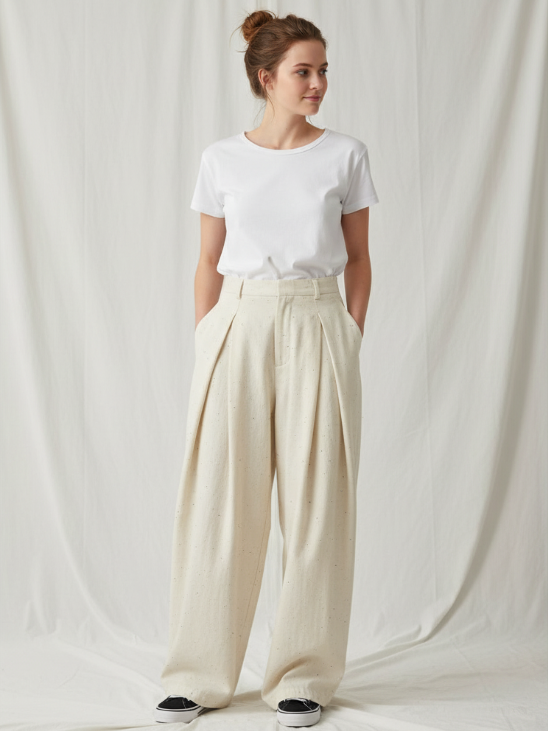 Pleated Unisex Full Pants