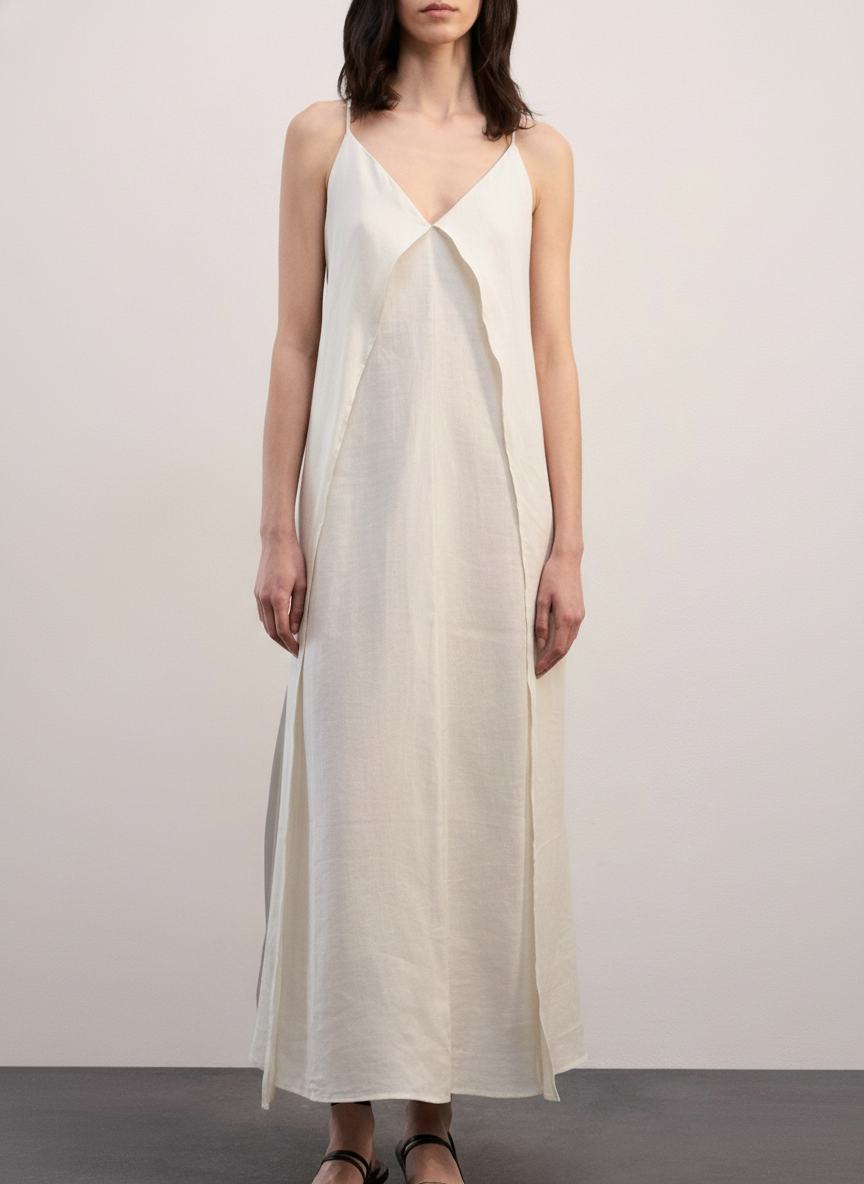 Overlay Panels Full Length Dress