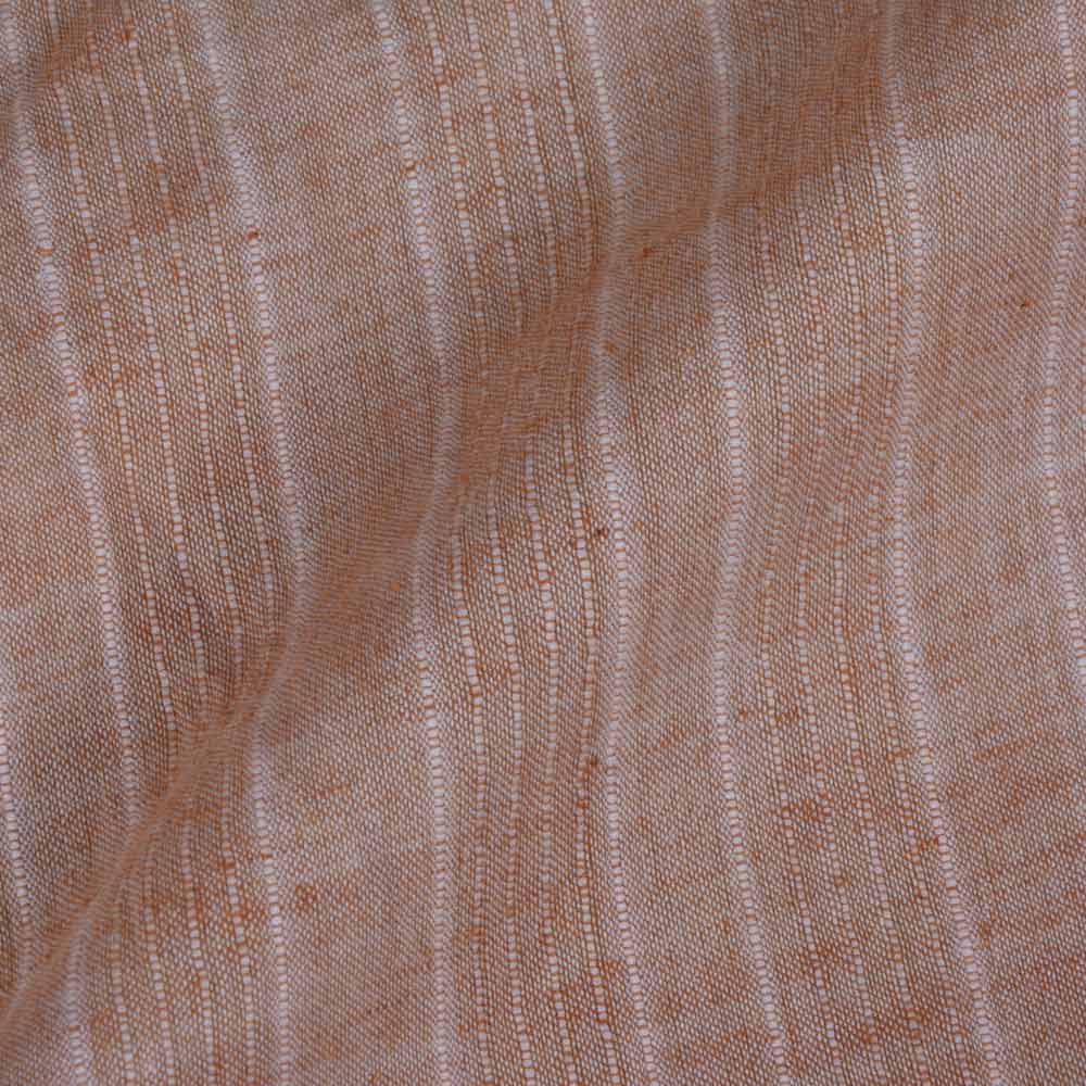 Stripe Brown Pure Cotton 80 GSM Handwoven Fabric