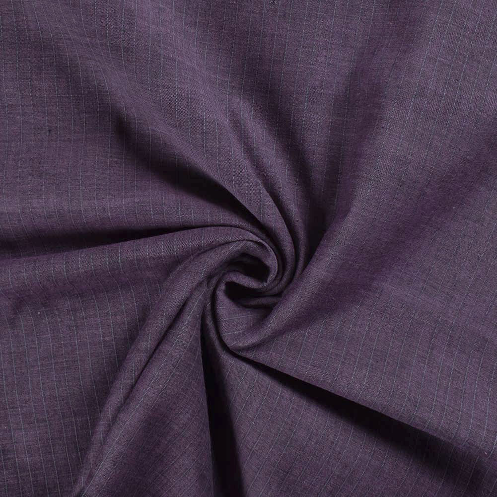 Stripe Plum Pure Cotton 74 GSM Handwoven Fabric