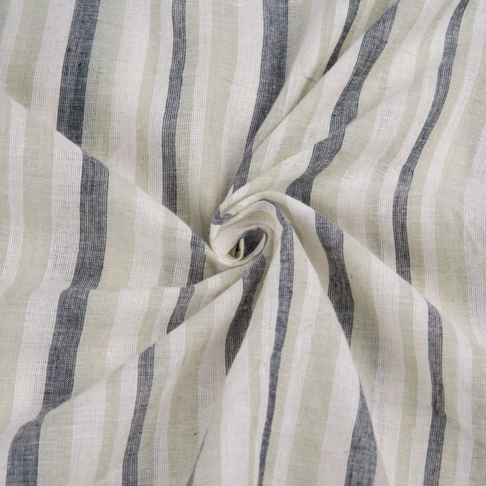 Stripe Light Grey Pure Cotton 64 GSM Handwoven Fabric