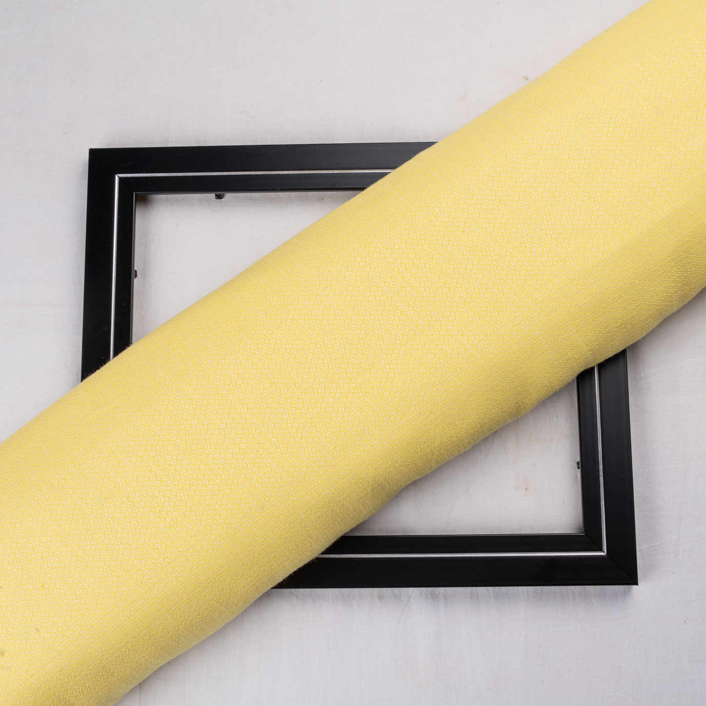 Yellow Jacquard Mercerised Cotton 116 GSM Fabric