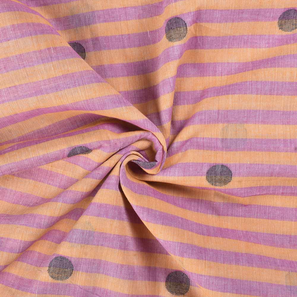 Pink Jamdani Pure Cotton 60 GSM Handwoven Fabric