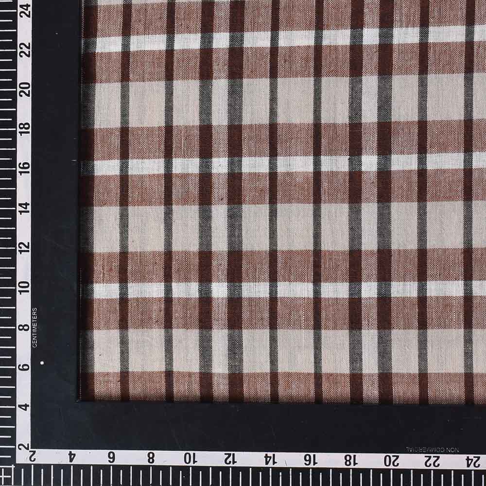 CHECK MULTICOLOR KHADI COTTON 105 GSM HANDWOVEN FABRIC