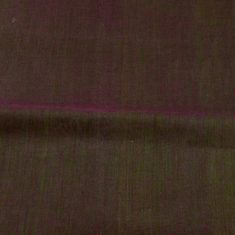 CHAMBRAY OLIVE KHADI COTTON 75 GSM HANDWOVEN FABRIC