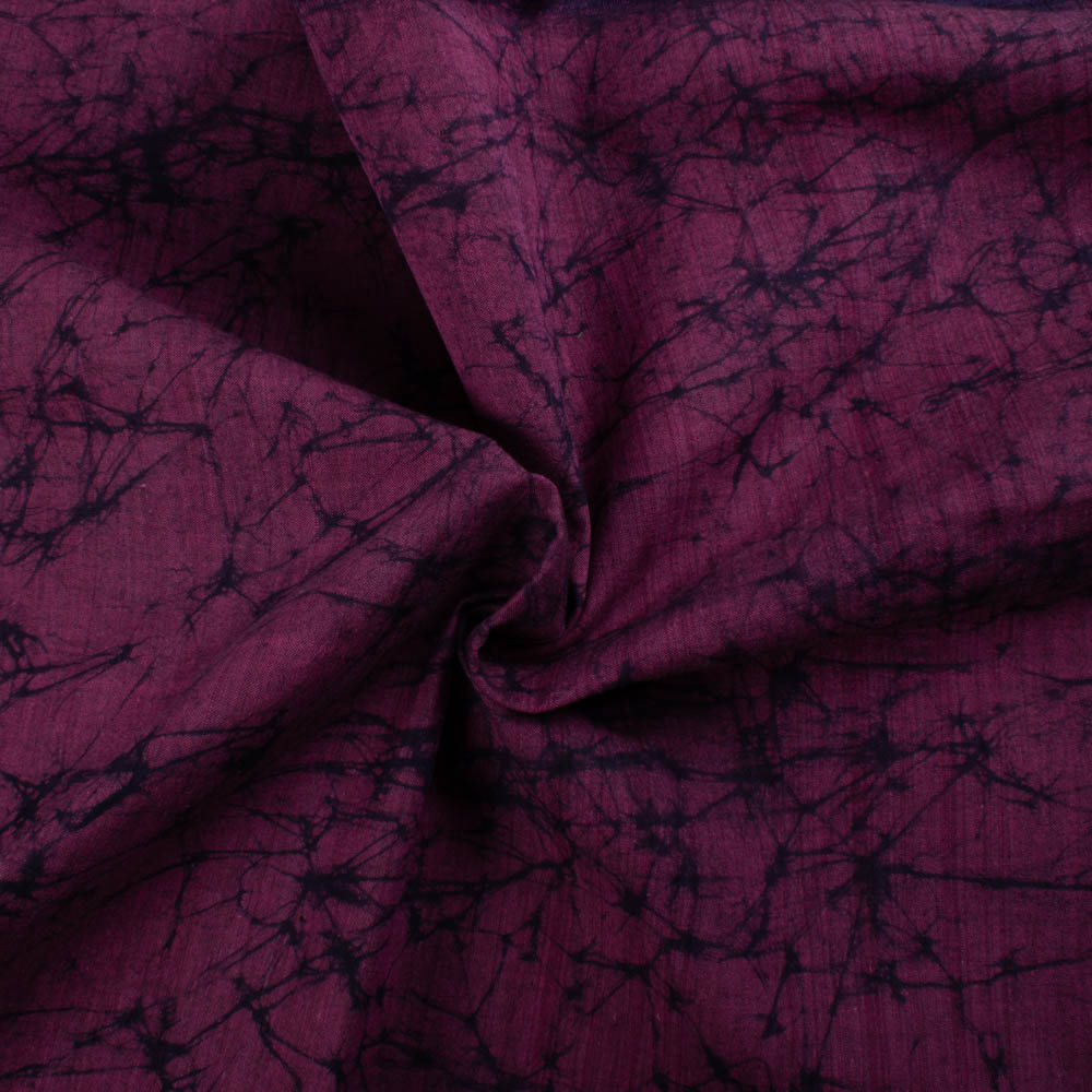 Abstract Pink Black Batik Printed Pure Cotton 92 GSM Handwoven Fabric