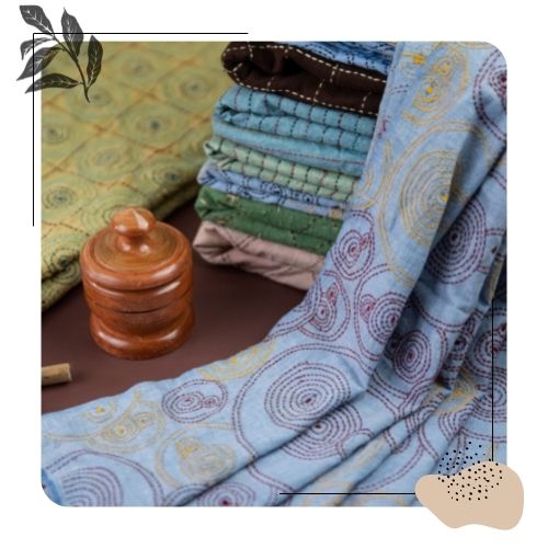 Kantha Embroidered Fabrics