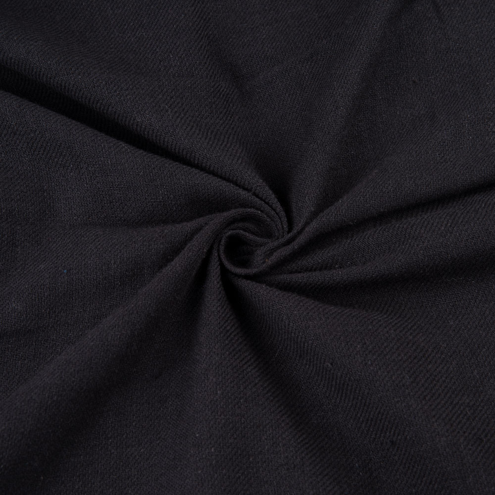 Denim Twill Black Pure Cotton 120 GSM Handwoven Fabric