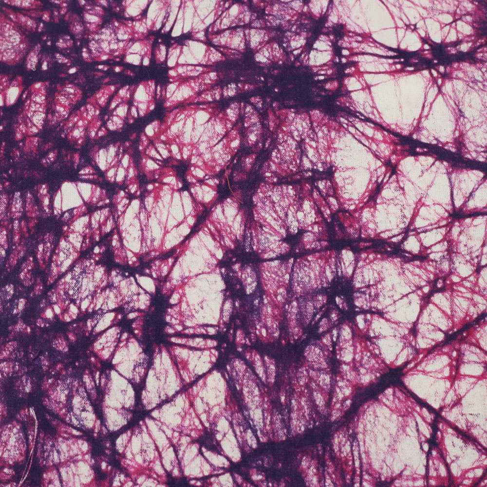 ABSTRACT PURPLE BATIK COTTON 110 GSM FABRIC - HAND PRINTED
