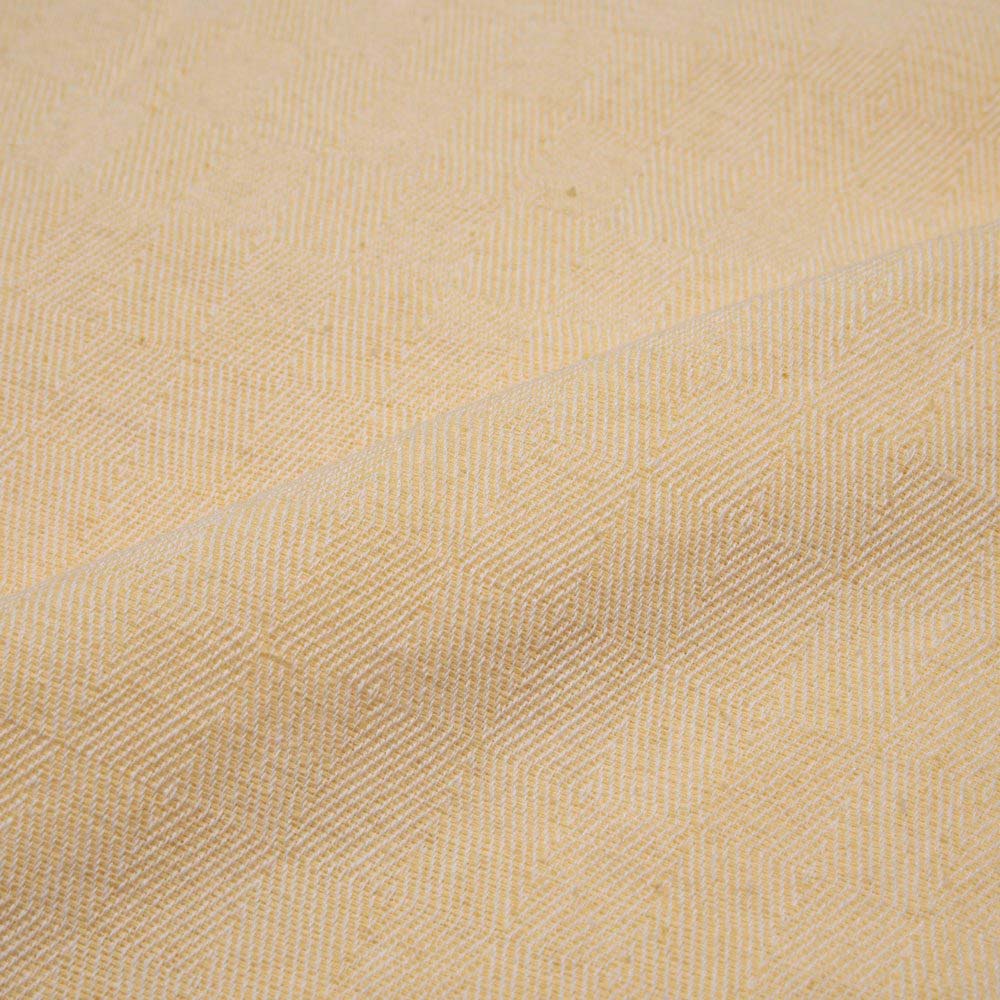 Diamond Twill Yellow Jacquard Cotton Khadi 145 GSM Fabric