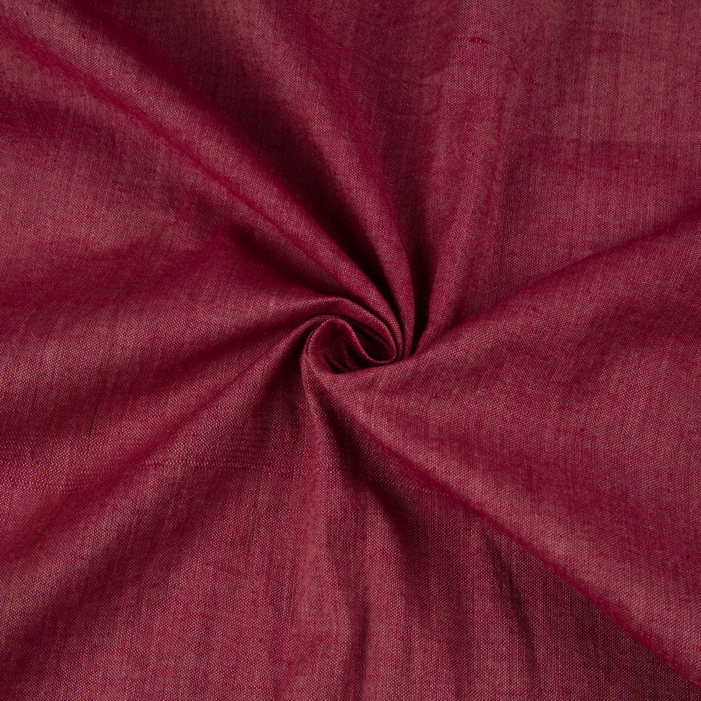 Plain Deep Plum Pure Cotton 92 GSM Handwoven Fabric