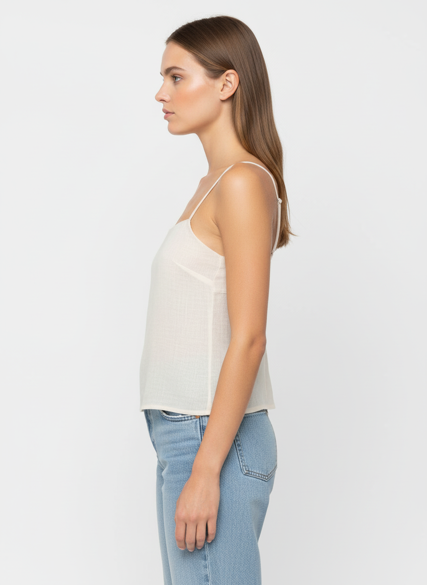 Back Button Cropped Top
