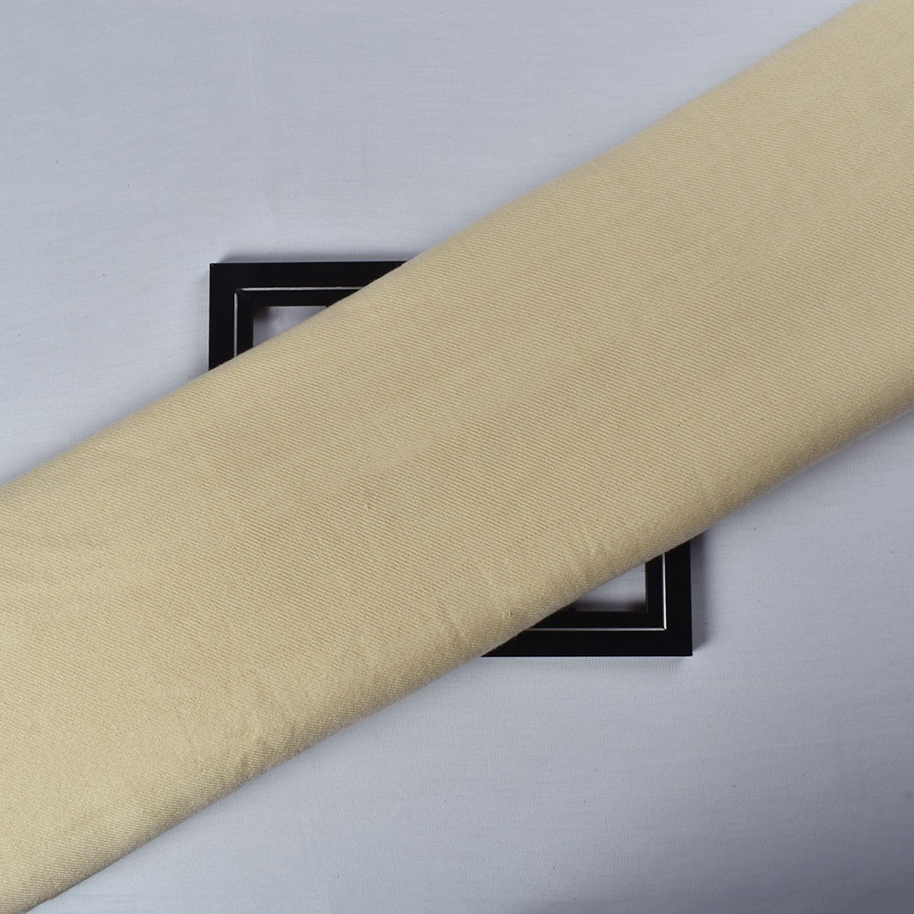 Cream Twill Pure Wool 210 GSM Handwoven Fabric