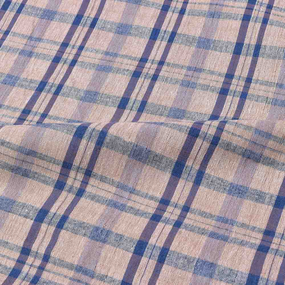 Check Multicolour Pure Cotton Handwoven 90 GSM Fabric
