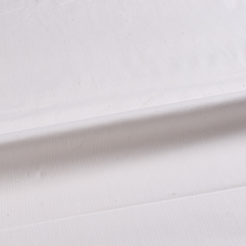 STRIPE WHITE PURE COTTON 80 GSM HANDWOVEN FABRIC