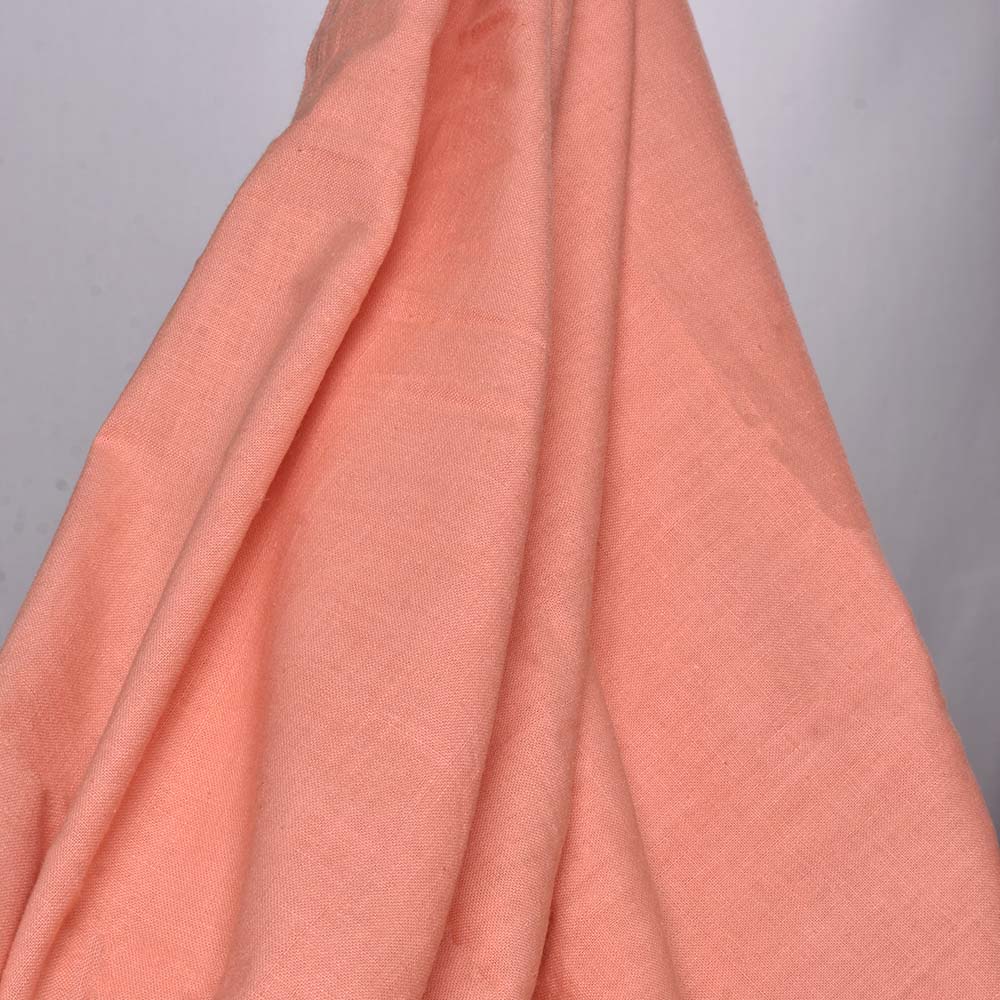 Plain Pink Pure Khadi 142 GSM Handwoven Fabric