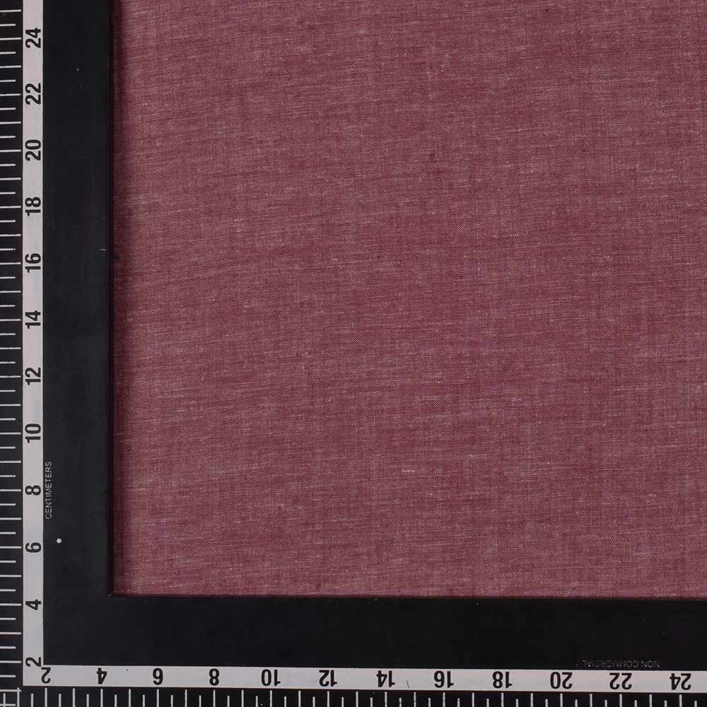 CHAMBRAY RED KHADI COTTON 75 GSM HANDWOVEN FABRIC H32