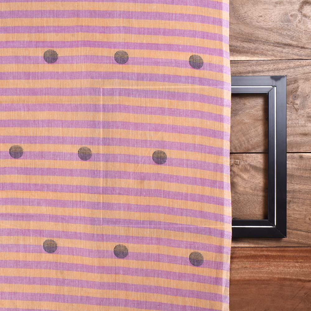 PINK JAMDANI PURE COTTON 60 GSM HANDWOVEN FABRIC