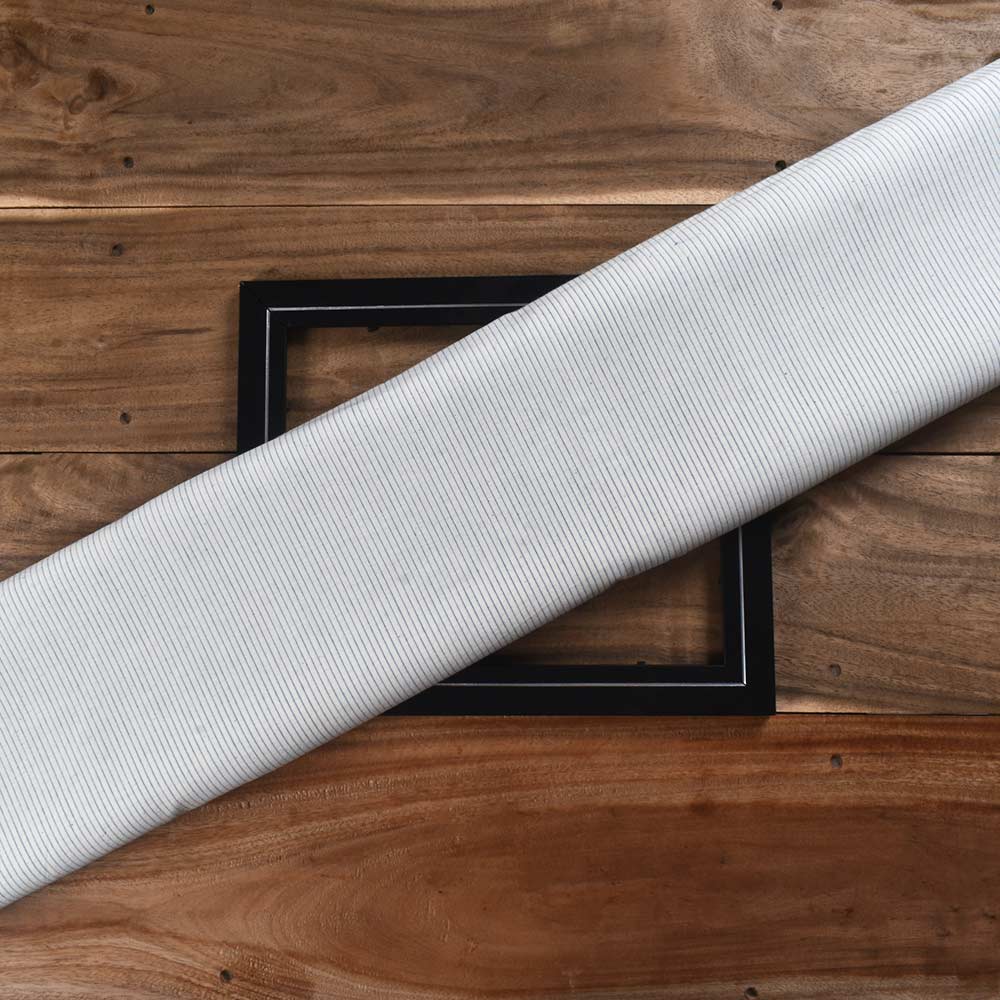 Pinstripe Black & White Pure Cotton 92 GSM Handwoven Fabric