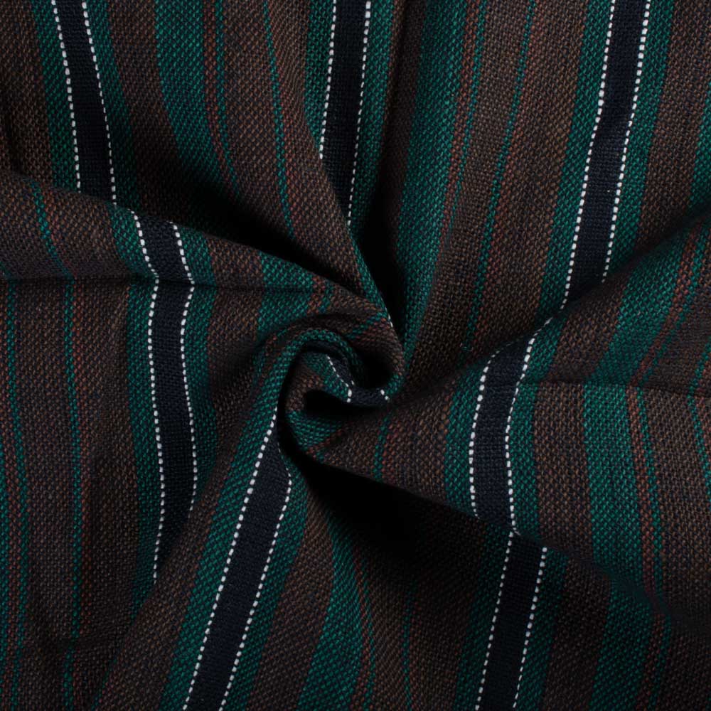 Multicolour Stripe 269 GSM Pure Khadi Handwoven Fabric 429