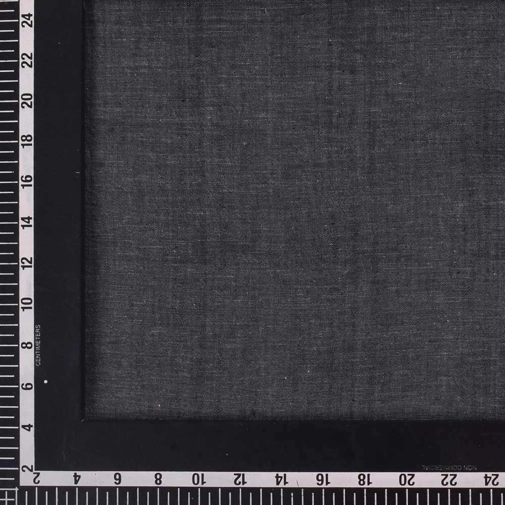 PLAIN BLACK PURE COTTON 95 GSM HANDWOVEN FABRIC