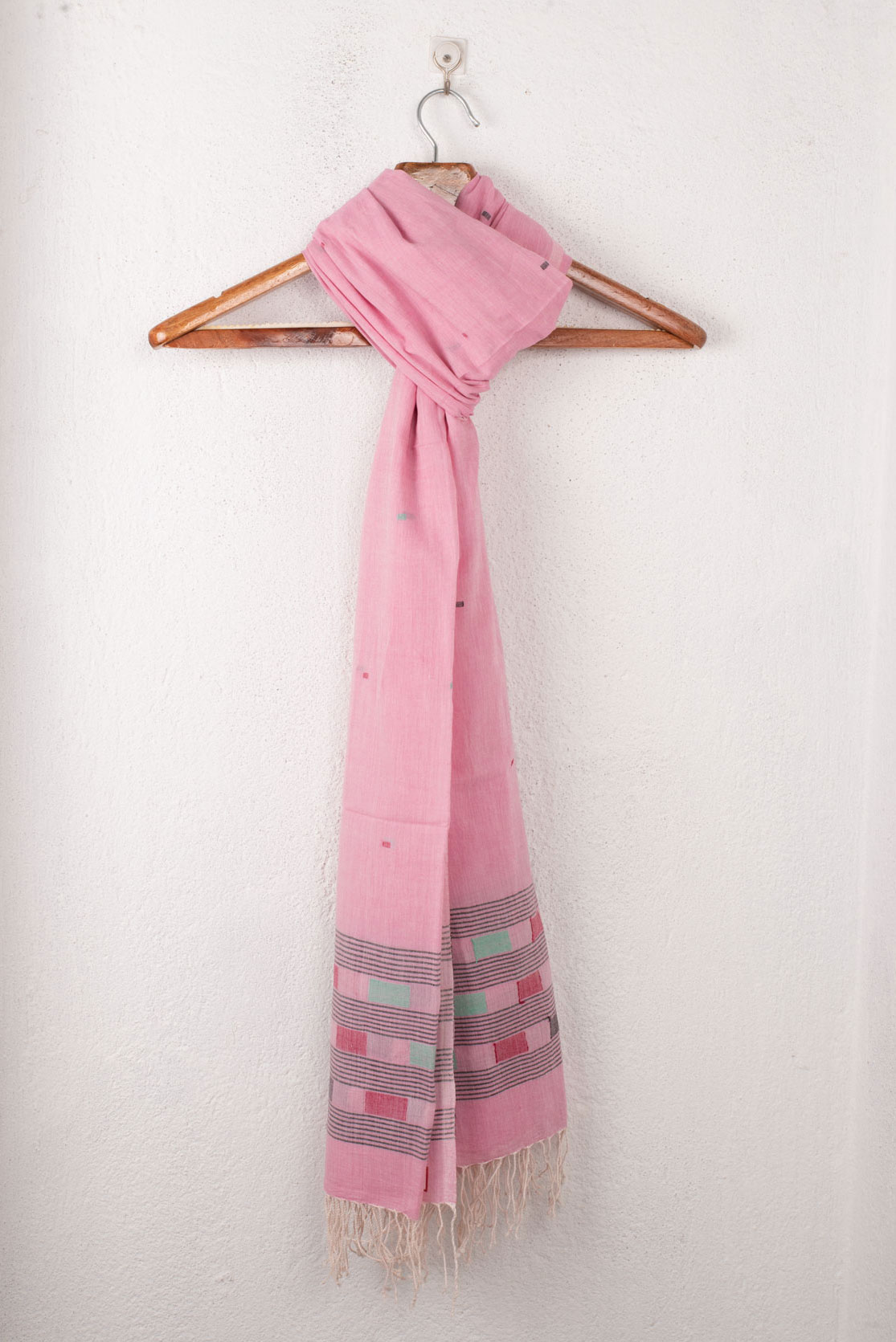Handwoven Pink Scarf