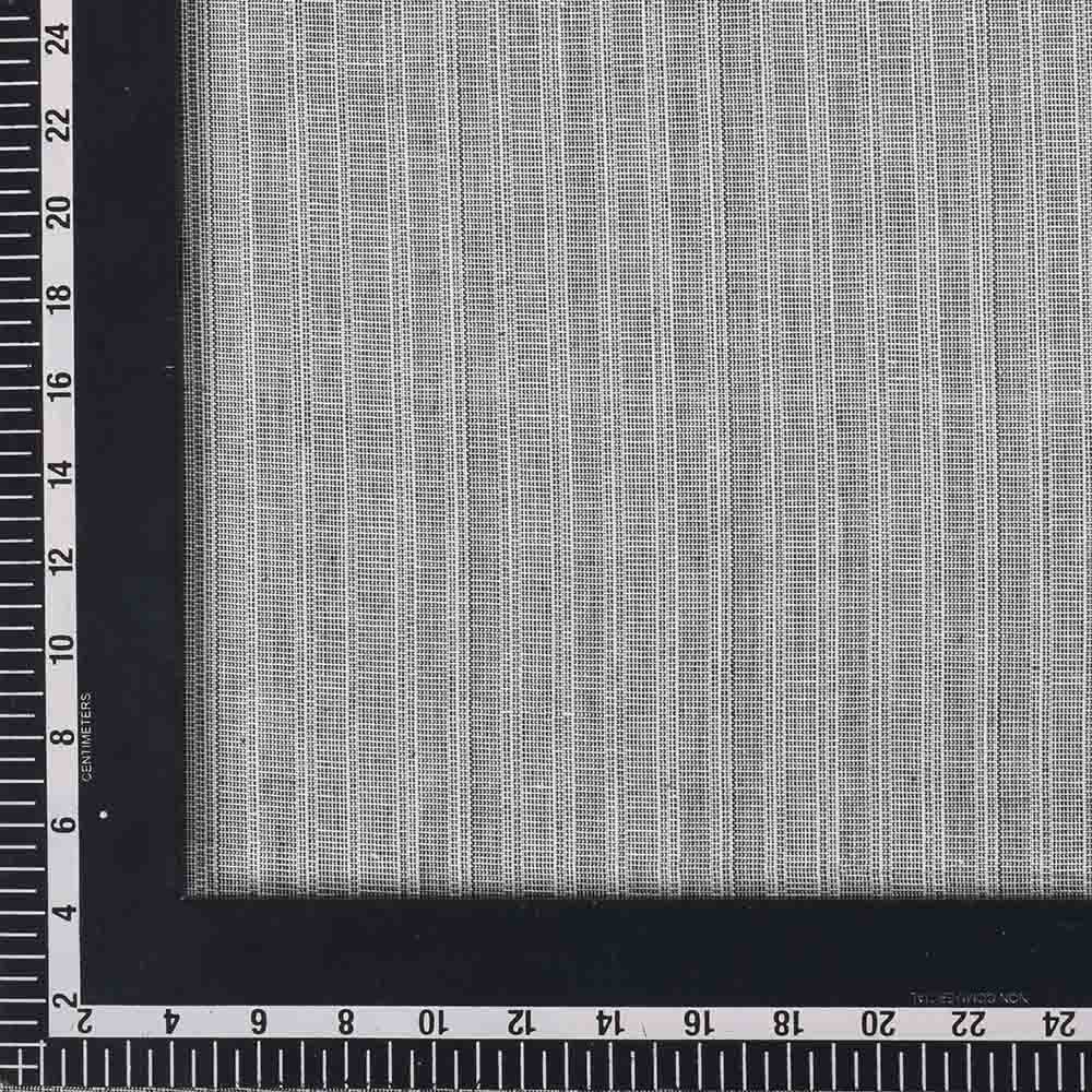 CHECK HOUNDSTOOTH GREY KHADI COTTON 100 GSM HANDWOVEN FABRIC