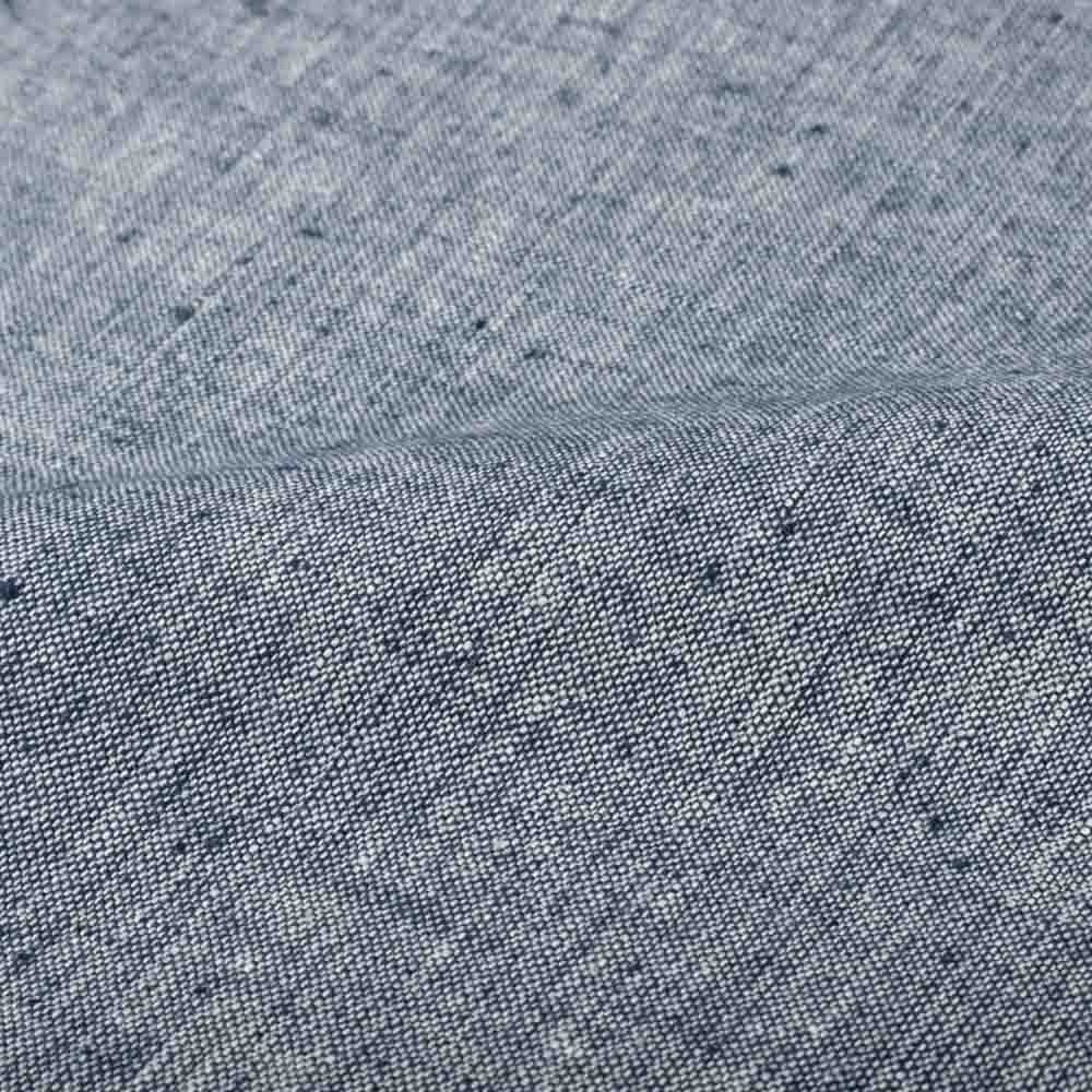 Chambray Plain Navy Blue Khadi 135 GSM Handwoven Fabric