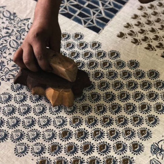 Ajrakh printed fabrics