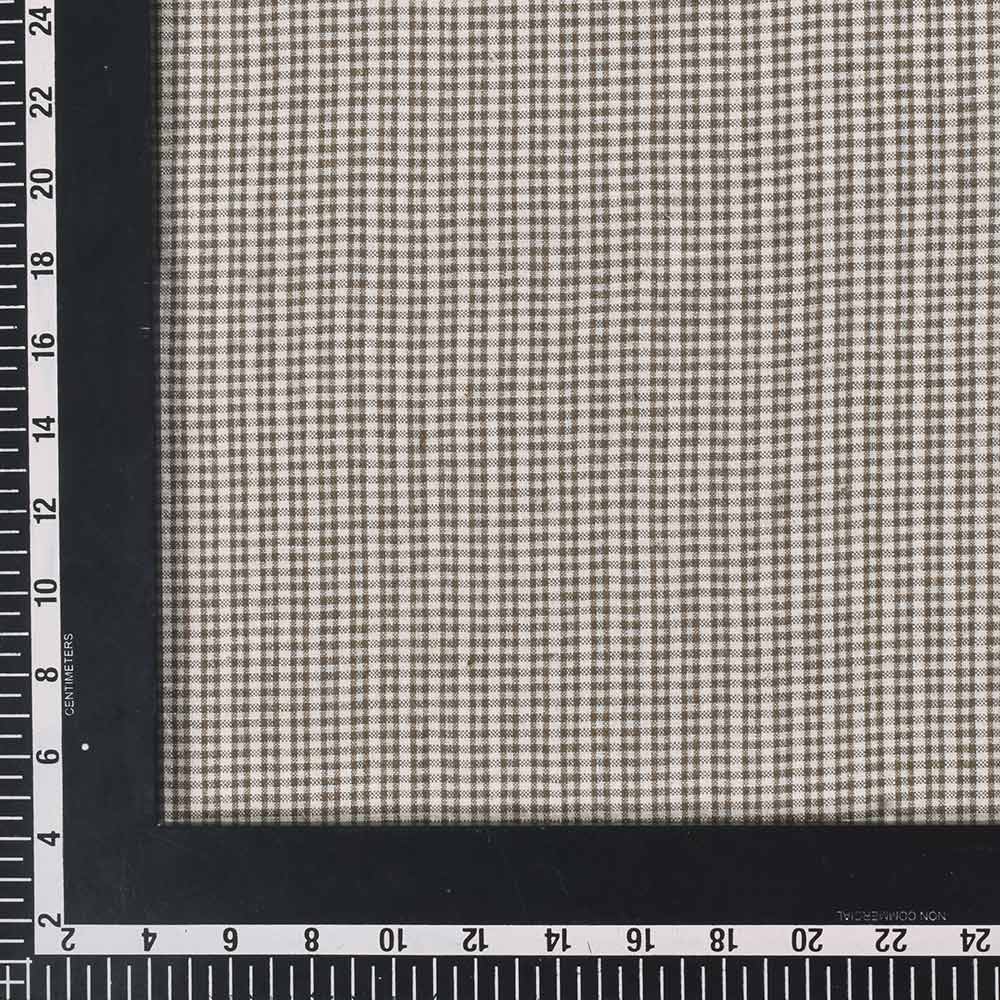 CHECK BLACK & WHITE PURE COTTON 122 GSM HANDWOVEN FABRIC