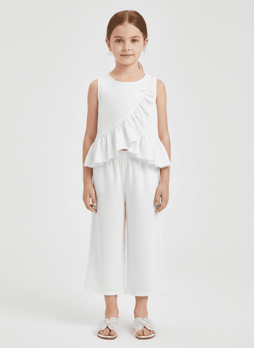 Gathered Wings Ruffled Co-ord Set