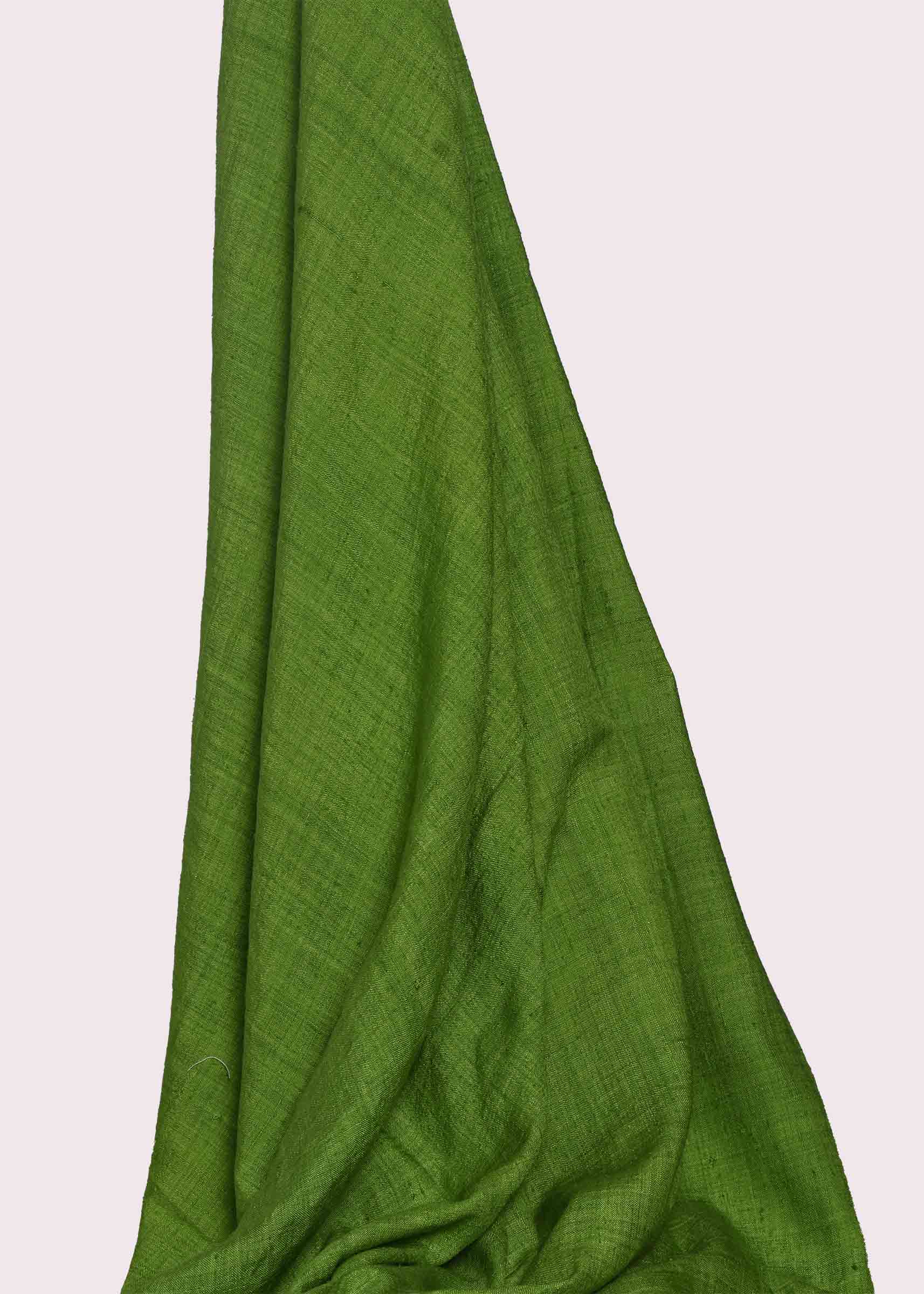 PLAIN GREEN PURE MATKA 110 GSM HANDWOVEN FABRIC 25