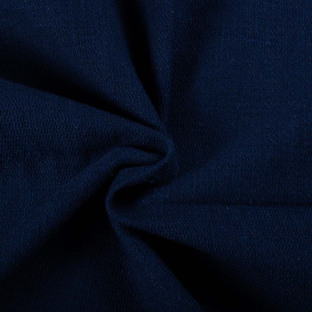 Solid Blue Denim Khadi Cotton 350 GSM Twill Jacquard Fabric