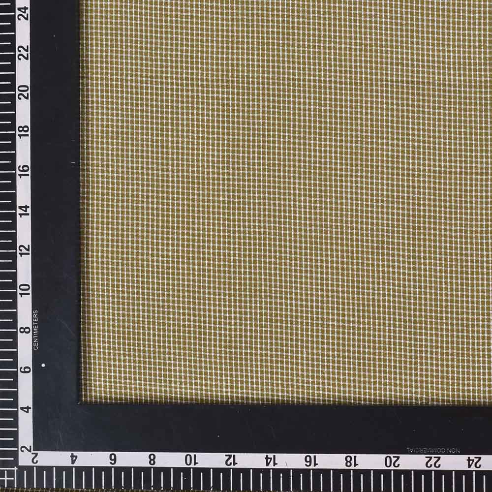 CHECK YELLOW PURE COTTON 93 GSM HANDWOVEN FABRIC