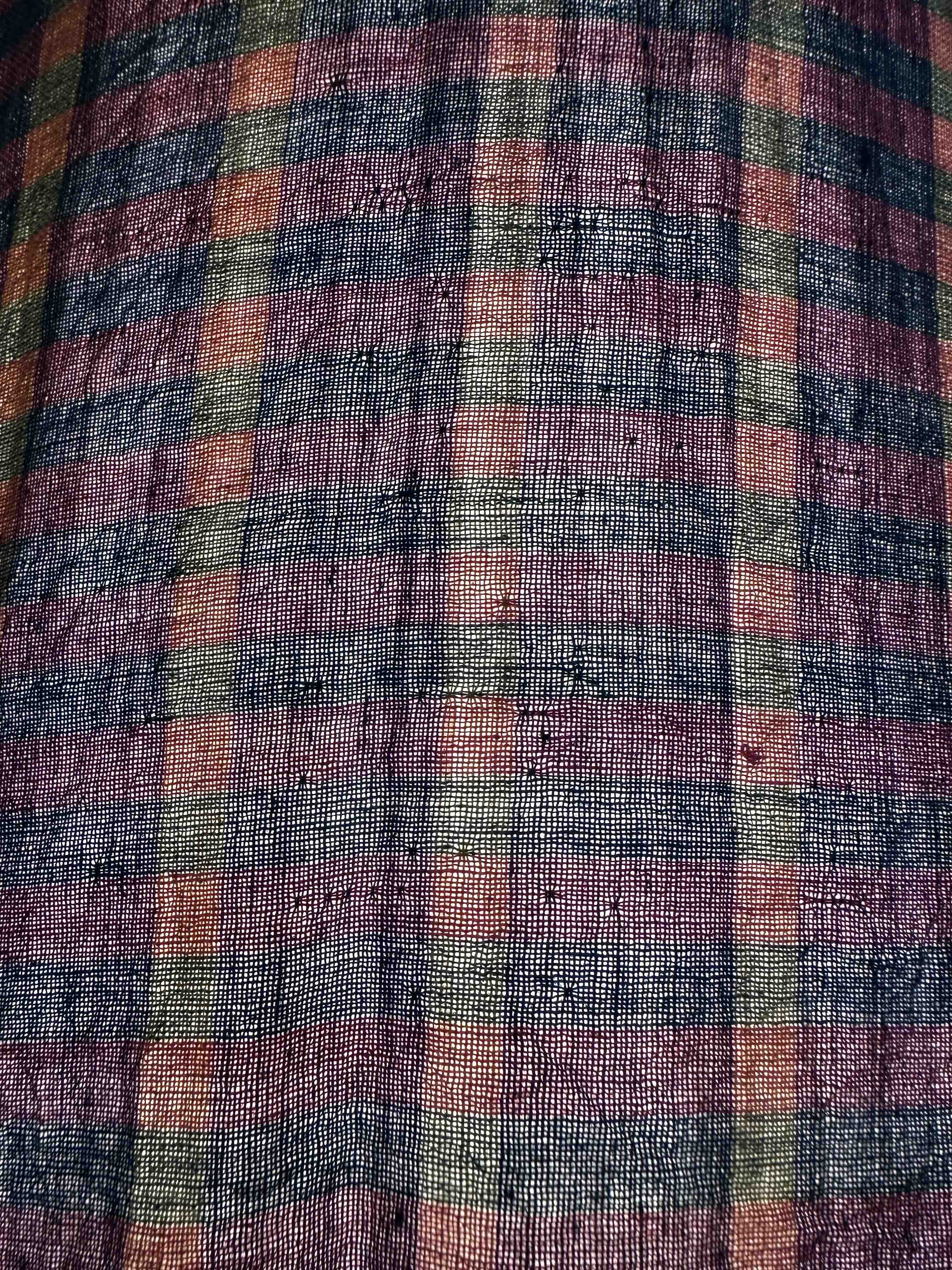 Check Pink & Teal Pure Cotton 92 GSM Handwoven Fabric