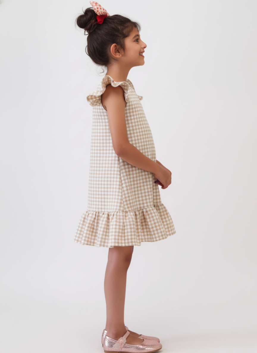 Kids Shift Dress With Ruffles