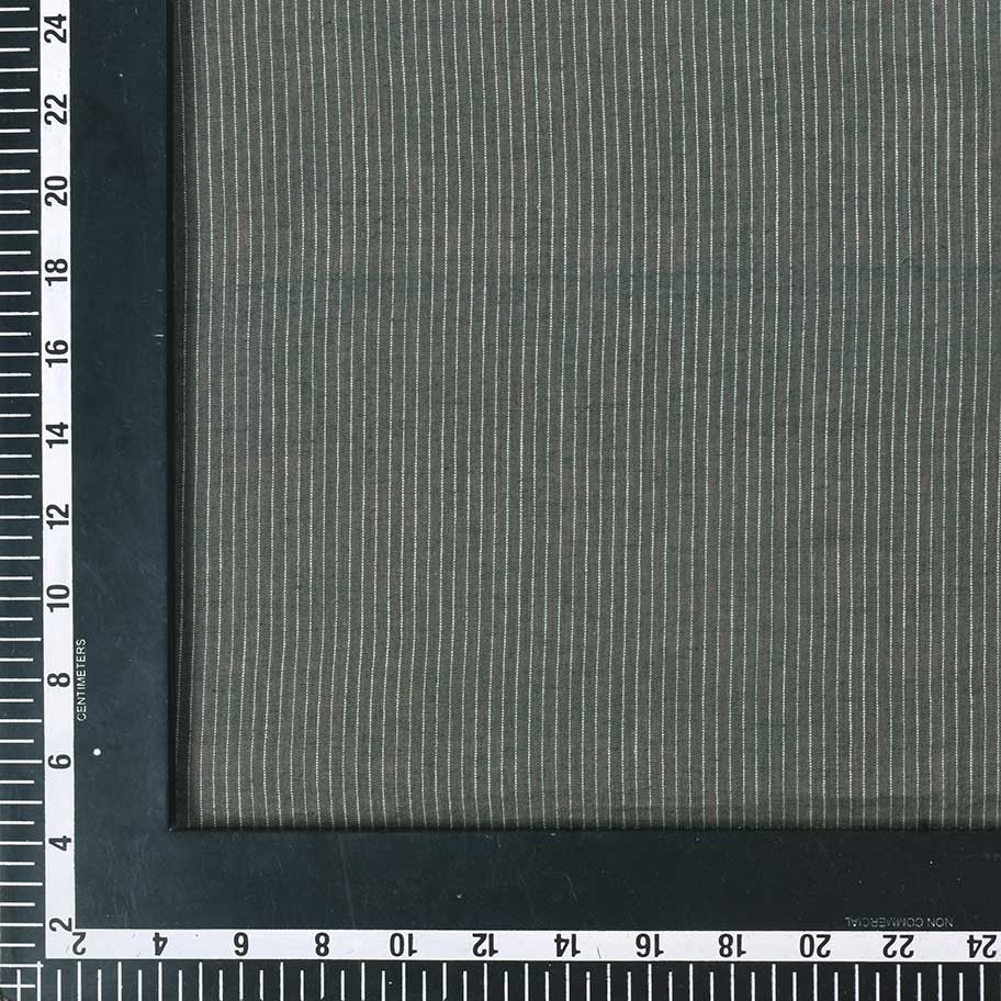 STRIPE GREEN PURE COTTON 65 GSM HANDWOVEN FABRIC