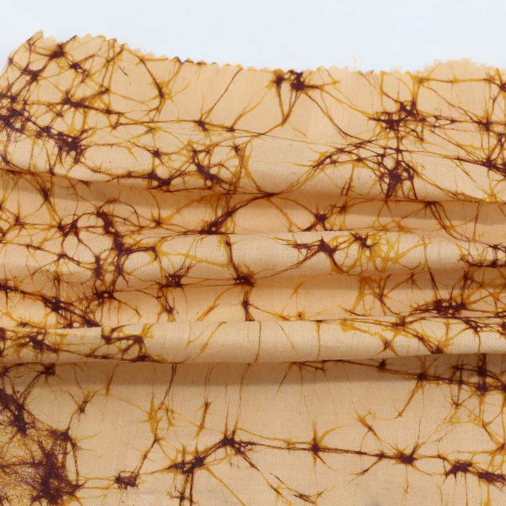 ABSTRACT YELLOW BATIK COTTON 95 GSM FABRIC - HAND PRINTED 06