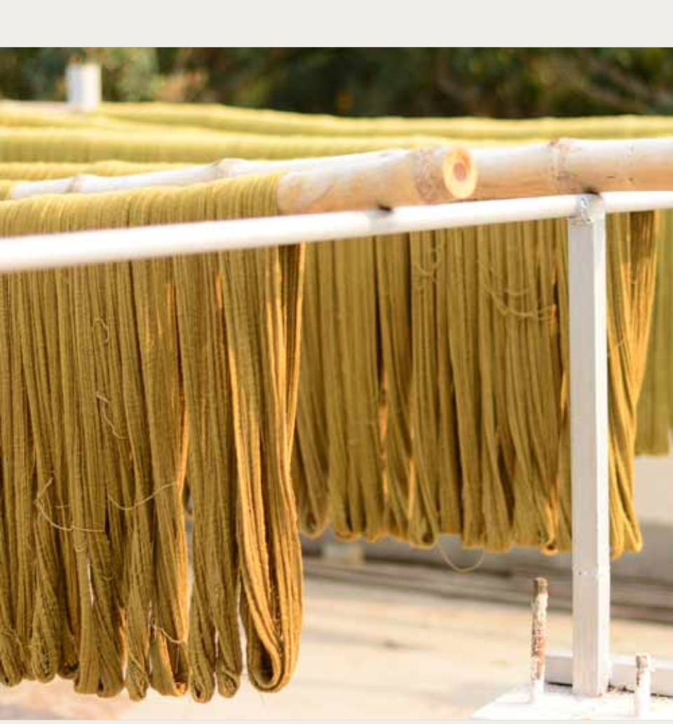 Dyed Yarns Being Dryed